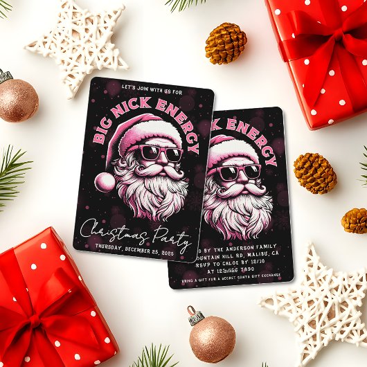 Grote Nick Energie Kerstman Grappige Kerstmis Kers Kaart