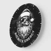 Grote Nick Energie Kerstman Grappige Kerstmis Kers Klok (Hoek)