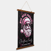 Grote Nick Energie Kerstman Grappige Kerstmis Xmas Hangend Wandkleed (Gebogen)