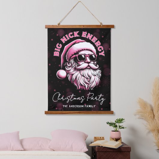 Grote Nick Energie Kerstman Grappige Kerstmis Xmas Hangend Wandkleed (Slaapkamer)