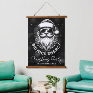 Grote Nick Energie Kerstman Grappige Kerstmis Xmas Hangend Wandkleed