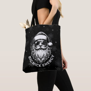 Grote Nick Energie Kerstman Grappige Kerstmis Xmas Tote Bag