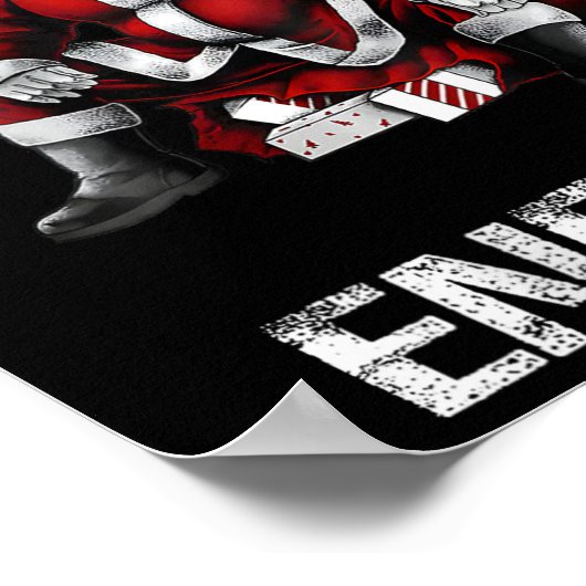 Grote Nick Energie Pret Kerstman Kerstmis 2  Poster (Hoek)