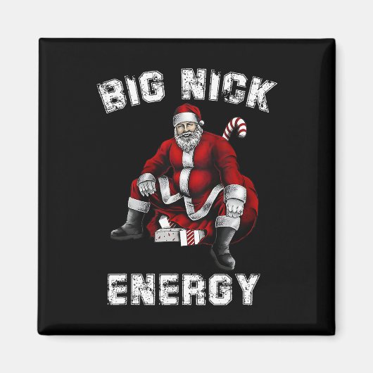 Grote Nick Energie Pret Kerstman Kerstmis Magneet (Voorkant)