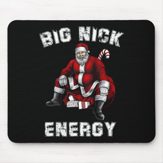 Grote Nick Energie Pret Kerstman Kerstmis  Muismat (Voorkant)
