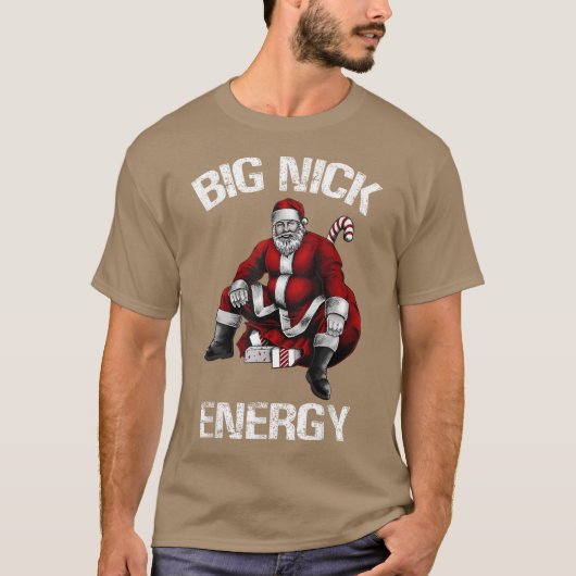 Grote Nick Energie Sinterklaas Kerstmis T-shirt (Voorkant)