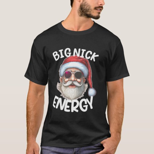 Grote Nick Energy Grappige Kerstman Familie Match T-shirt (Voorkant)