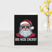 Grote Nick Energy Kerstman Kaart (Gele Bloem)