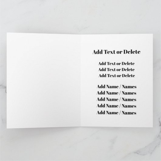 GROTE Nieuwjaar-, verjaardags-, etc. feesten Kaart (Binnen)