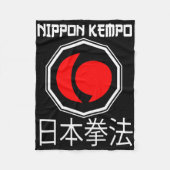 Grote Nippon Kempo Ontwerp Japan Shorinji Karate Fleece Deken (Voorkant)