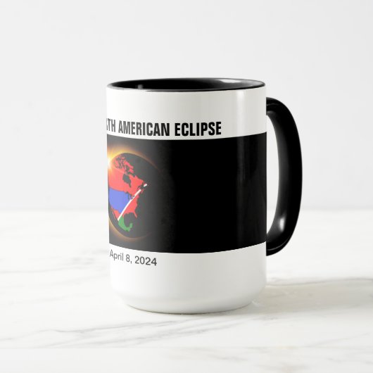 Grote Noord-Amerikaanse Eclipse Coffee Mok (Voorkant rechts)