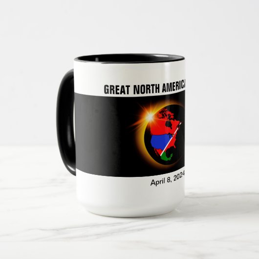 Grote Noord-Amerikaanse Eclipse Coffee Mok (Voorkant links)