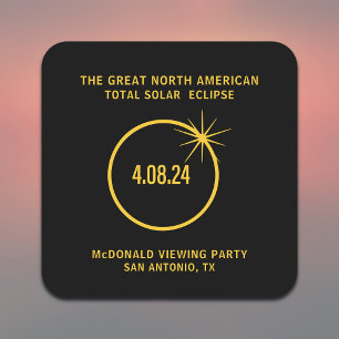 Grote Noord-Amerikaanse totale zonsverduistering 0 Kartonnen Onderzetters