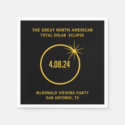 Grote Noord-Amerikaanse totale zonsverduistering 0 Servet (Voorkant)