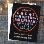 Grote Noord-Amerikaanse Zonsverduistering 8 april  Briefkaart<br><div class="desc">Op 8 april 2024 zal een totale zonsverduistering zichtbaar zijn in een groot deel van de Verenigde Staten - ook wel bekend als de "Great North American Solar Eclipse". Dit ontwerp heeft een contour van de eclips met de woorden: "The Great North American Total Solar Eclipse 4.08.24." Het is gemaakt...</div>