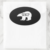 Grote Noordelijke Prepper Ronde Sticker (Tas)