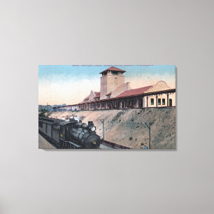 Grote Noordelijke Spoorweg Depot 2 Canvas Afdruk