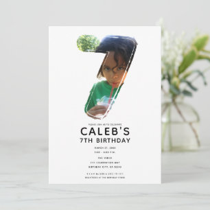 Grote Nummer 7 ZEVEN Foto 7e Verjaardagsfeest Kaart