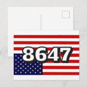 Grote nummer Amerikaanse vlag Briefkaart (Voorkant / Achterkant)