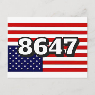 Grote nummer Amerikaanse vlag Briefkaart