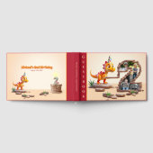 Grote Nummer Foto 2e Verjaardag | Little Dino Drag Gastenboek (Volledig)