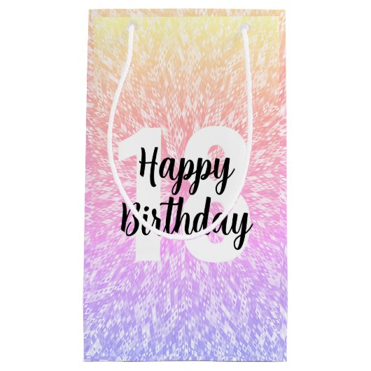 Grote Nummer Mandala Verjaardag Gift Bags Klein Cadeauzakje (Voorkant)