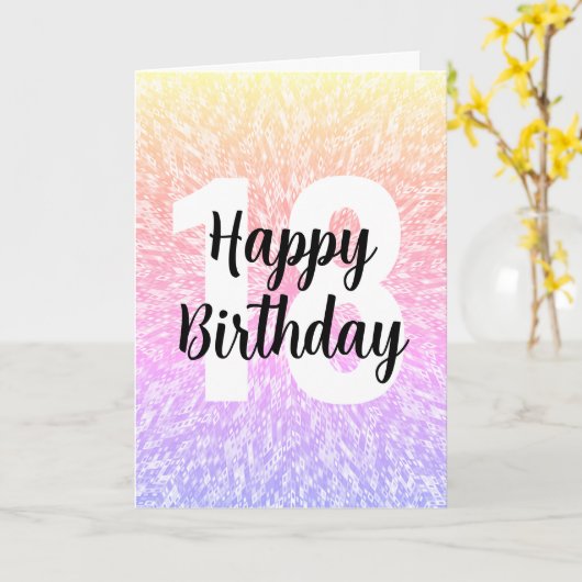 Grote Nummer Mandala Verjaardag Kaart (Gele Bloem)