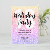 Grote Nummer Mandala Verjaardag Uitnodiging (Staand voorkant)