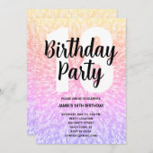 Grote Nummer Mandala Verjaardag Uitnodiging (Voorkant / Achterkant)