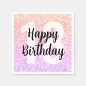 Grote Nummer Mandala Verjaardagsfeest servetten (Voorkant)