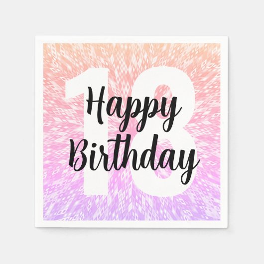 Grote Nummer Mandala Verjaardagsfeest servetten (Voorkant)