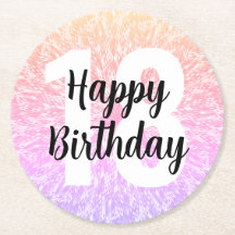 Grote Nummer Mandala Verjaardagspapier Onderzetter