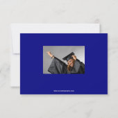 Grote nummers blauw - 3x5 diploma-uitnodiging kaart (Achterkant)