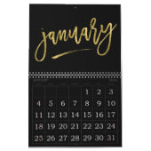 Grote nummers kalender 2023 Nagemaakte gouden maan (Jan 2026)