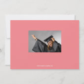 Grote nummers Roze - Afstudeeraankondiging Kaart (Achterkant)
