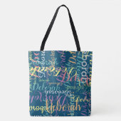 Grote Oceaan-Blauw Mooie naam Tote Bag (Voorkant)