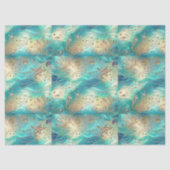 Grote Oceaan Scape Zeesterren Seahorse Decoupage Tissuepapier (Voorkant)