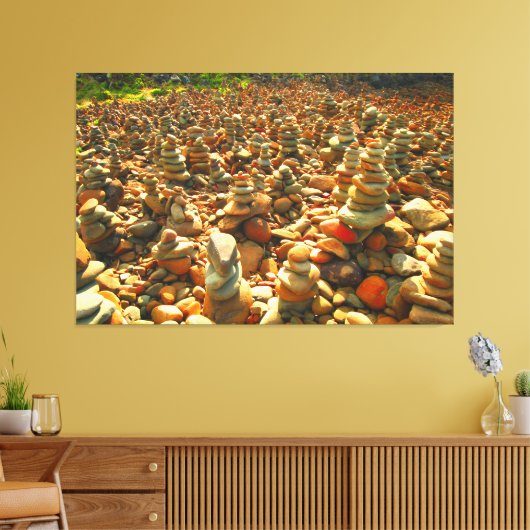 GROTE OCEAAN STENEN 40x60 Canvas Afdruk (Insitu (Woonkamer))