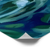 Grote oceaan zeeen bij zonsondergang | AI Poster (Hoek)