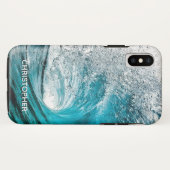 Grote oceaangolfslag om je naam toe te voegen Case-Mate iPhone case (Achterkant (horizontaal))