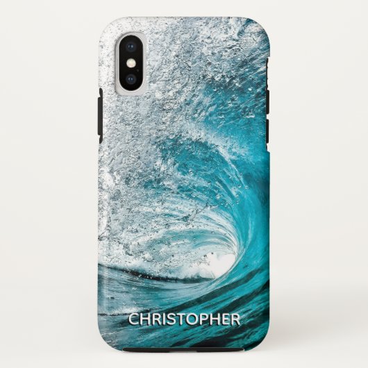 Grote oceaangolfslag om je naam toe te voegen Case-Mate iPhone case (Achterkant)