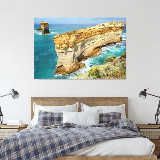 GROTE OCEAANKLIFFEN 32x48 Canvas Afdruk (Insitu (Slaapkamer))