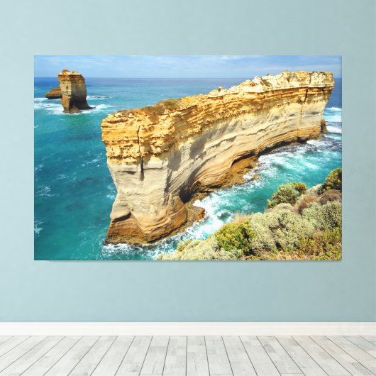 GROTE OCEAANKLIFFEN 40x60 Canvas Afdruk (Insitu (Houten vloer))