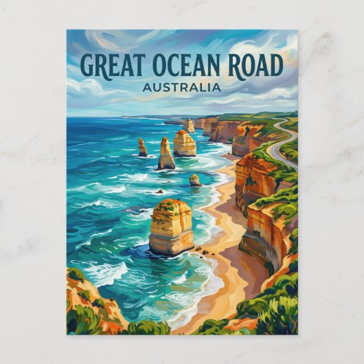 Grote Oceaanweg Australië Briefkaart (Voorkant)