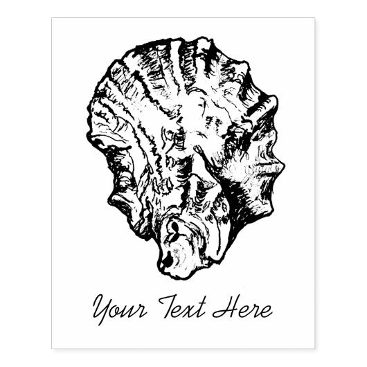 Grote oester Napkin Stamp Rubberstempel (Afrduk)