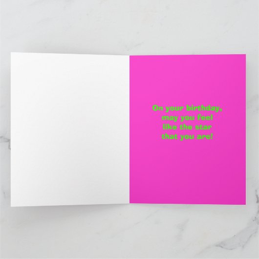 Grote of grote verjaardagskaarten met leeftijd en kaart (Binnen)