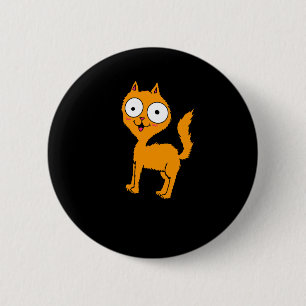 Grote Ogen Cartoon Kitty Ronde Button 5,7 Cm