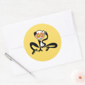 Grote ogen! Cool schattig LORIS- Gele Sticker (Envelop)