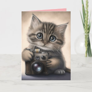 GROTE OGEN CUTE POES KATTEN VALENTIJN DAG VRUNDIN KAART
