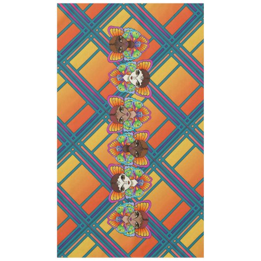 Grote ogen en vlindervleugels tafelkleed (Voorkant)